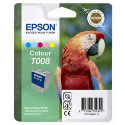 Epson Parrot T008 Ink Cartridge, Cyan, Magenta, yellow, Light Cyan, Light Magenta Single Pack, C13T00840110